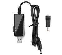 Tixiyu Cable de Refuerzo USB a CC Cable de Pantalla Digital Portátil y Liviano Negro para Enrutador de Banco de Energía Módems ópticos Enrutadores Inalámbricos 5 V a 9 V 12 Elevador 0,8 M