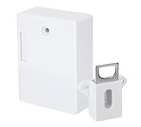 Tixiyu Cerradura de Gabinete Inteligente de Alta Seguridad para Administración de Hogar/hotel Apertura de Tarjeta de Identificación de 125 KHz sin Taladro, Material Plástico ABS (Blanco)