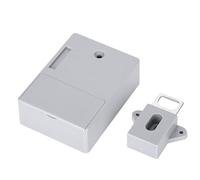 Tixiyu Cerradura de Gabinete Inteligente de Alta Seguridad para Administración de Hogar/hotel Apertura de Tarjeta de Identificación de 125 KHz sin Taladro, Material Plástico ABS (Gris)