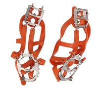 Tixiyu Crampones para Escalada en Hielo de Acero Inoxidable de 18 Dientes con Excelente Tracción para Montañas Nevadas y Pistas de esquí, 1 par de Pinzas para Zapatos para Profesionales (M)