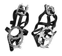 Tixiyu Crampones para Escalada en Hielo de Acero Inoxidable de 18 Dientes con Excelente Tracción para Montañas Nevadas y Pistas de esquí, 1 par de Pinzas para Zapatos para Profesionales (L)