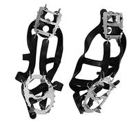 Tixiyu Crampones para Escalada en Hielo de Acero Inoxidable de 18 Dientes con Excelente Tracción para Montañas Nevadas y Pistas de esquí, 1 par de Pinzas para Zapatos para Profesionales (M)