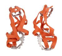 Tixiyu Crampones para Escalada en Hielo de Acero Inoxidable de 18 Dientes con Excelente Tracción para Montañas Nevadas y Pistas de esquí, 1 par de Pinzas para Zapatos para Profesionales (L)