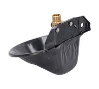 Tixiyu Cuenco de Agua para Ovejas, Interruptor Táctil Duradero, Dispensador Automático para Animales de Granja, Acero Inoxidable, 7,1 Pulgadas, Negro