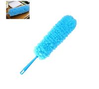 Tixiyu Escoba de Esquina Flexible con Largo, Herramienta para Quitar el Polvo para una Limpieza Eficaz del Hogar, Cepillo de Microfibra para Eliminar el Polvo en la Cocina y Más (Azul)