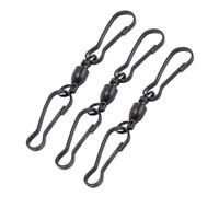 Tixiyu Ganchos Duraderos de Carillón de Viento de Acero Inoxidable con Función de Rotación Estable, Accesorios Colgantes, 20 Piezas para Decoración de Patio (Negro)