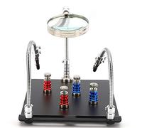 Tixiyu Herramienta Magnética de Reparación de PCB con Lupa para Reparaciones de Placa Base, 1 Banco de Trabajo, 2 Clips de Resorte para Cualquier Placa de entre 0,008 y 0,08 Pulgadas de Grosor