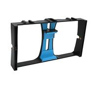 Tixiyu Jaula de cámara de vídeo para teléfono, resistente ABS, estabilizador de mano, para transmisión en vivo, vlog, portátil, color azul