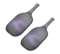 Tixiyu Juego de 2 palas ligeras de fibra de vidrio con caja de transporte/funda para hombres y mujeres principiantes (bolsa gris)