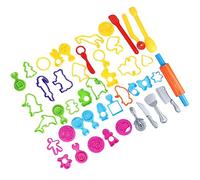 Tixiyu Juego de Herramientas de Masa de Plástico, Colores Ricos, Creaciones Creativas de Bricolaje para Niños, 41 Piezas de Herramientas de Masa No Tóxicas para Hacer Arte en el Hogar o la Escuela