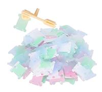 Tixiyu Juego de Tarjetas de Bobina de Hilo de 240 Piezas con Clips de Alambre, Suministros de Costura de Bordado de Plástico Transparente