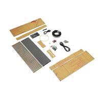 Tixiyu Kit de proyecto electrónico de soldadura de reloj digital a todo color RGB regulable con pantalla transparente de punto 32x8 para estudiantes