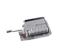 Tixiyu Mecanismo de caja de música DIY de 30 notas, cinta de manivela, caja de música, perforadora de 3 tiras, kit de caja de música de mano