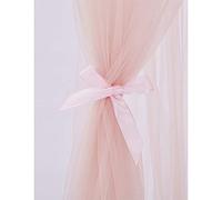 Tixiyu Mosquitera Redonda de Princesa de 240 Cm, Ideal para Decoración de Habitación de Niños, Cenefa de Cama con Dosel para bebé, Poliéster Rosa (como se Muestra)