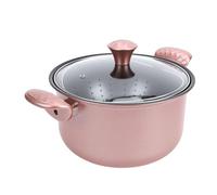 Tixiyu Olla Antiadherente de Acero Inoxidable con Tapa para Estufa de Gas, Olla de 26 Cm para Freír Estofado, 101,77 Oz