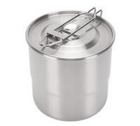 Tixiyu Olla para Acampar de Acero Inoxidable Olla Arrocera de Metal Duradera de 3 Litros para Cocinar Al Aire, Se Puede Colgar para Mayor Comodidad y Fácil Mantenimiento, Ideal para Acampar y (#1)