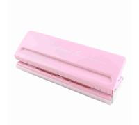 Tixiyu Perforadora Ajustable de Metal Rosa con 6 Agujeros para Inserciones de Planificador, Perforadora de Encuadernación de Papel Resistente para Suministros de Oficina