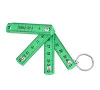 Tixiyu Regla Plegable Portátil con Llavero, Vara Medidora de Plástico ABS de 0,5 M, 2 Piezas para Proyectos Artesanales (Verde)