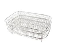 Tixiyu Rejilla Deshidratadora para Freidora, Malla de Acero Inoxidable, Multicapa, Apilable para Cocinar Varios Alimentos, Acero Inoxidable, 8 Pulgadas, para Freidora, Horno, Microondas, Apto para