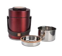 Tixiyu Tarro de Comida Aislado Al Vacío de 3 Capas de Acero Inoxidable para Comidas Deliciosas Mientras Viaja, 1500 Ml (Rojo)