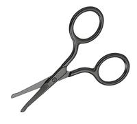 Tixiyu Tijeras para el Pelo de la Nariz, Recortadora de Punta Redondeada para Cejas y Barba Facial, Material Negro de Acero Inoxidable