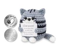 Tixlux Abrazo de Bolsillo Gato Positivo, Muñeca y Abrazo Amuleto, Regalo Relajante, Pronta Recuperación Francés