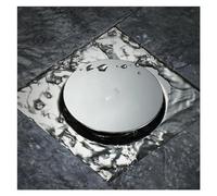 TIYGHI Desagüe del Suelo 10x1 0 CM/15x15 CM desagüe de Suelo Tipo Prensa desagüe de Suelo Tipo Pedal desagüe de Suelo Ducha Cubierta de baño Cuadrada (Color : Silver 15X15)