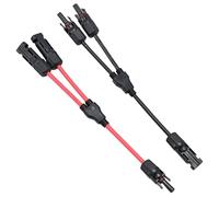 tiyiyok 1 pares Conector Panel Solar 6mm², 10AWG Y Conectores Solares, 1 a 2 Adaptador Y para Paneles Solares MMF/FFM, para Módulos Fotovoltaicos, 30A,1000V DC, IP67