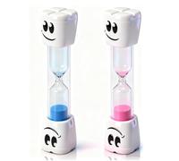 tiyiyok 2 Piezas Relojes de Arena Niños, Temporizador de Arena para Cepillo de Dientes de 2 Minutos, para Cepillado de Dientes, Juegos, Aprendizaje, Cálculo de Cuenta Atrás (Rosa, Azul)