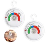 tiyiyok 2 Piezas Termometro Nevera, Termómetro para Congelador, Termómetro para Frigorífico con Gancho, para Interiores, Exteriores, Hogares, Restaurantes, Bares, Cafeterías, de -30 a 50 °C