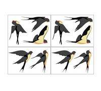 tiyiyok Pegatinas para Ventanas para Proteger a los Pájaros, Pegatinas de Pájaros para Ventanas, Evitan Que los Pájaros Se Estrellen Contra las Ventanas y Rompan los Cristales