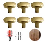 tiyiyok Tiradores Armarios, Pomos Armario, 25 × 20 MM, Juego de 6, Aplicable Muebles Dorados, Tiradores Vintage, Elegantes, Cómodas, Aparadores yPuertas de Armarios, Oro