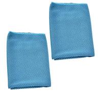 tiyiyok Toalla Gimnasio Hombre y Mujer, Pack de 2 Toallas Gimnasio Ultraligeras de Secado Rápido, Toalla Microfibra Refrescante para Deportes, Senderismo, Playa, Viajes (Azul Claro)
