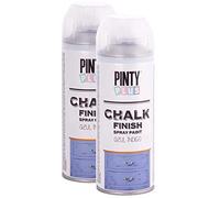 Tiza acabado Spray de pintura, Base de agua, One Coat cobertura, PintyPlus, 400 ml, varios colores colors-sizes 2 unidades