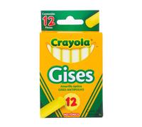 Tiza antipolvo Crayola (blanca) Caja de 12 barras