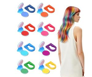 Tiza de Color para Cabello Temporal - 8 Lavables Color para Niños - Maquillaje Capilar - Para de Navidad, Carnaval, Cumpleaños, Cosplay, Mascarada, Disfraces, Conciertos,