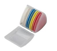Tiza de costura para sastres, Sastres costura tiza triángulo 10 piezas blanco/colorido 48 mm con caja de almacenamiento plástico(Colorful 10pcs)