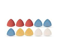 Tiza de sastres, costura triangular, lápiz de tiza para marcar tela, paquete de 10 unidades (3 blanco, 3 amarillo, 2 rojo, 2 azules)