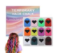 Tizas para el Cabello de Niñas Polvo de tinte temporal en 12 colores con | Tiza con pinza para el cabello para mascaradas, escenarios, festivales al aire libre, cosplay, fiestas, reuniones y