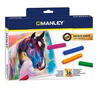 Manley - Tizas pastel Soft Pastels - Suaves, calidad artística - Caja x36 colores
