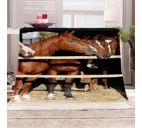 Tizhweqo Manta Caballo Mantas Animales de Granja Estampado 3D Manta Cosy Soft para Sofa Cama para Adultos y Niños Dormitorio, Cobertor Sofa 220x240 cm Microfibra Cálida Decorativa 3212t