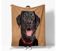 Tizhweqo Manta Labrador Mantas Perro Estampado 3D Manta Cosy Soft para Sofa Cama para Adultos y Niños Dormitorio, Cobertor Sofa 100x150 cm Microfibra Cálida Decorativa 1090t