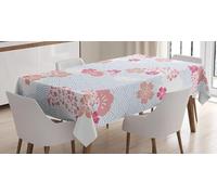 Tizhweqo Mantel Mesa Cuadrada Flores de Cerezo Japonesas, Manteles Antimanchas Japón, 3D Impresión Mantel Impermeable Lavable para Cocina Salón Comedor, 150x150 cm Q/P5065