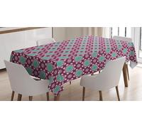 Tizhweqo Mantel Mesa Cuadrada Flores, Manteles Antimanchas Escena del Jardín, 3D Impresión Mantel Impermeable Lavable para Cocina Salón Comedor, 140x140 cm Q/P5164