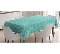 Tizhweqo Mantel Mesa Rectangular Cactus, Manteles Antimanchas Azul, 3D Impresión Mantel Impermeable Lavable para Cocina Salón Comedor, 140x300 cm Q/P5190