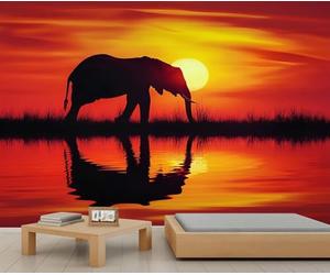 Tizhweqo Papel Pintado Pared Animales Papel Pintado Efecto 3D Animales Salvajes Salón Dormitorio Fotomurales Tejido No Tejido Murales Decorativos Pared Wallpaper for Walls (200x140 cm) 2770v