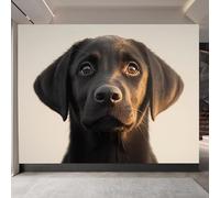 Tizhweqo Papel Pintado Pared Labrador Papel Pintado Efecto 3D Perro Animal Salón Dormitorio Fotomurales Tejido No Tejido Murales Decorativos Pared Wallpaper for Walls (300x210 cm) 2652v