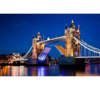 Tizhweqo Papel Pintado Pared Puente de la Torre Papel Pintado Efecto 3D Puente de la Torre Salón Dormitorio Fotomurales Tejido No Tejido Murales Decorativos Pared Wallpaper for Walls (200x140) 1250v