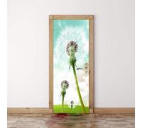 Tizhweqo Pegatina Puerta Diente de León Pegatinas para Puertas Diente de León Adhesivo Vinilo 3D Puerta Pegatina Pared Murales Papel Pintado Poster para Sala de Baño Decorativos 80x210 cm 4017a