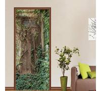 Tizhweqo Pegatina Puerta Enredaderas Pegatinas para Puertas Enredaderas Adhesivo Vinilo 3D Puerta Pegatina Pared Murales Papel Pintado Poster para Sala de Baño Decorativos 80x210 cm 4368a